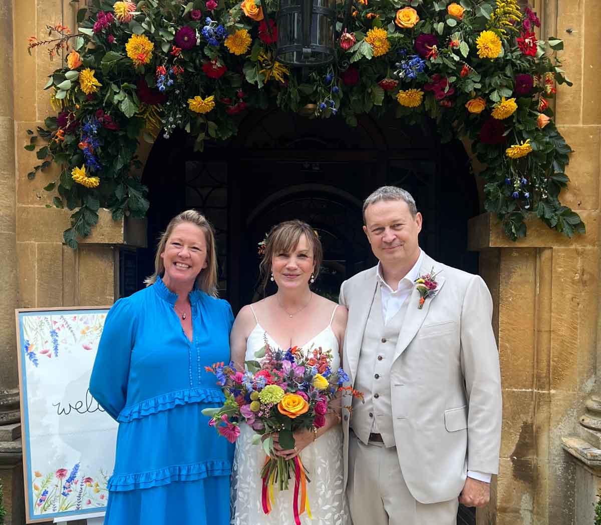A couple renewing vows with Tara the Celebrant