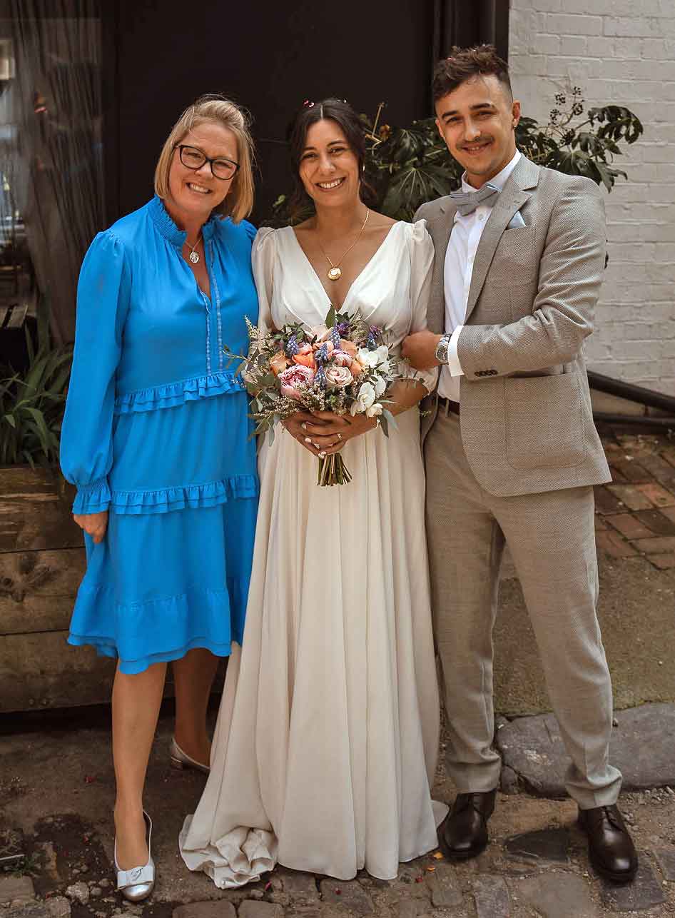 South-west celebrant Tara with another happy couple