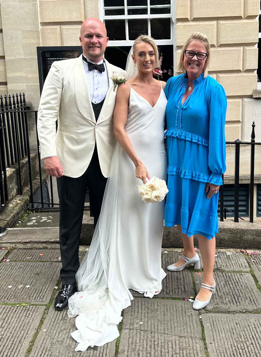Newlyweds with Tara the Celebrant at their celebrant-led wedding in Bristol