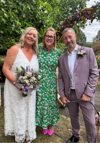 A couple at their vow renewal ceremony in Bath with Tara the Celebrant